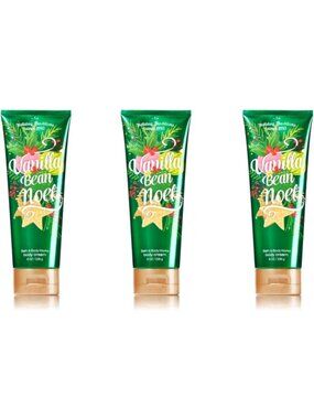 Vanilla Bean Noel Body Cream Set of 3 - Moisturizing, Hydrating, Holiday Scented
